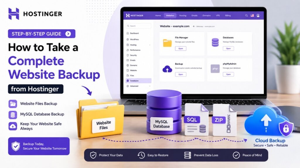 How to Take a Complete Website Backup from Hostinger – Step-by-Step Guide